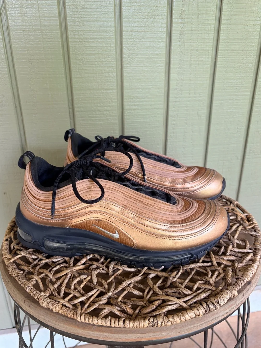 Nike Air Max 97 Metallic Copper Bronze Black CT1176-900 Women’s Size 9.5